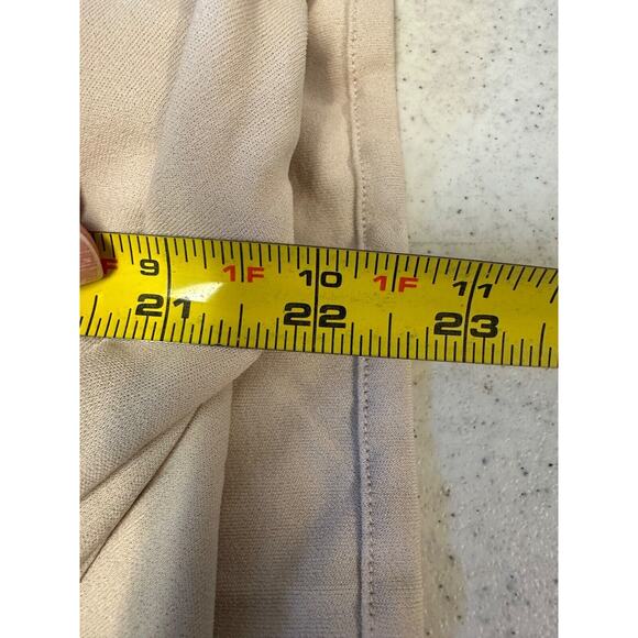 MM.LaFleur New York Size L Deneuve Faux Wrap Blouse 3/4 Sleeve Champagne C26 - Picture 7 of 7